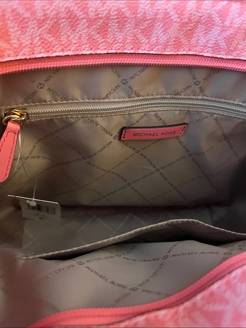 NWT Michael Kors Carmen Large Non-Leather Vegan Belted Tote Tea Rose
